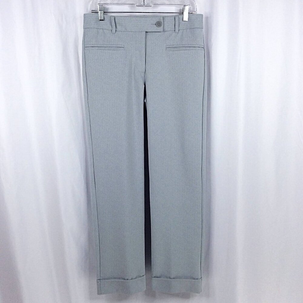 Betabrand Crop Lite Dress Pant Yoga Pants Womens Medium Long Gray Straight Leg